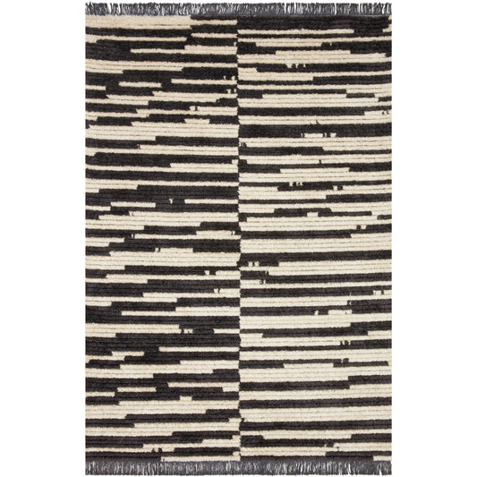 Alice Cream / Charcoal III Rug | Chris Loves Julia x Loloi