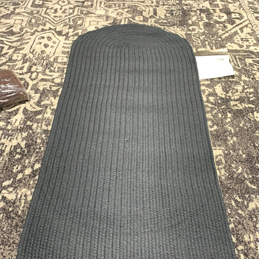 Smyth Solid Color Handmade Braided Wool Area Rug in Black Rug Size: Runner 2' x 6'