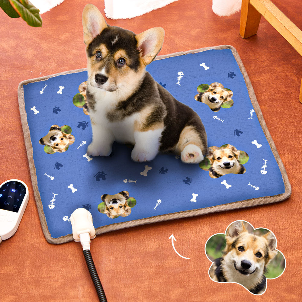 Custom Photo Adjustable Pet Heating Pad Comfortable Heated Mat Warmer Supplies Waterproof Electric Warming Pad