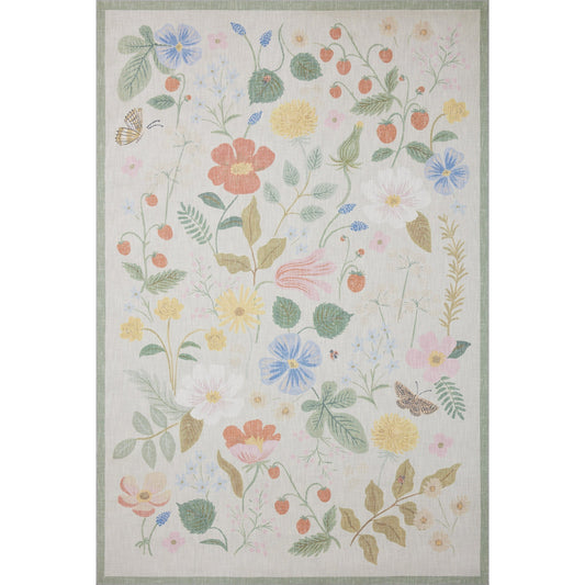 Cotswolds Strawberry Fields / Ivory Rug | Rifle Paper Co. x Loloi