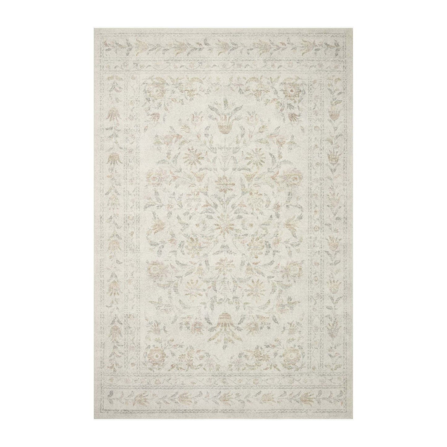 Courtyard Lily Yellow / Multi Rug | Rifle Paper Co. x Loloi