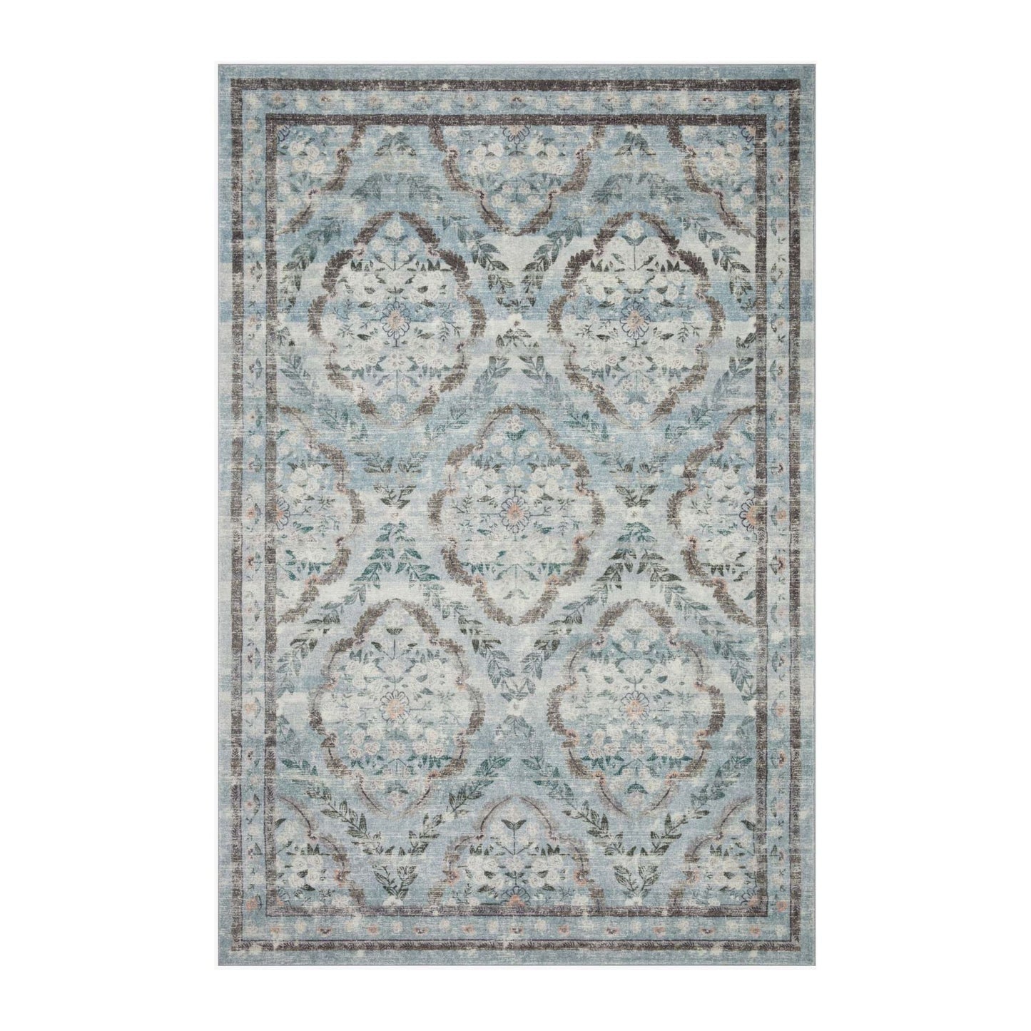 Courtyard Chateau Blue Rug | Rifle Paper Co. x Loloi