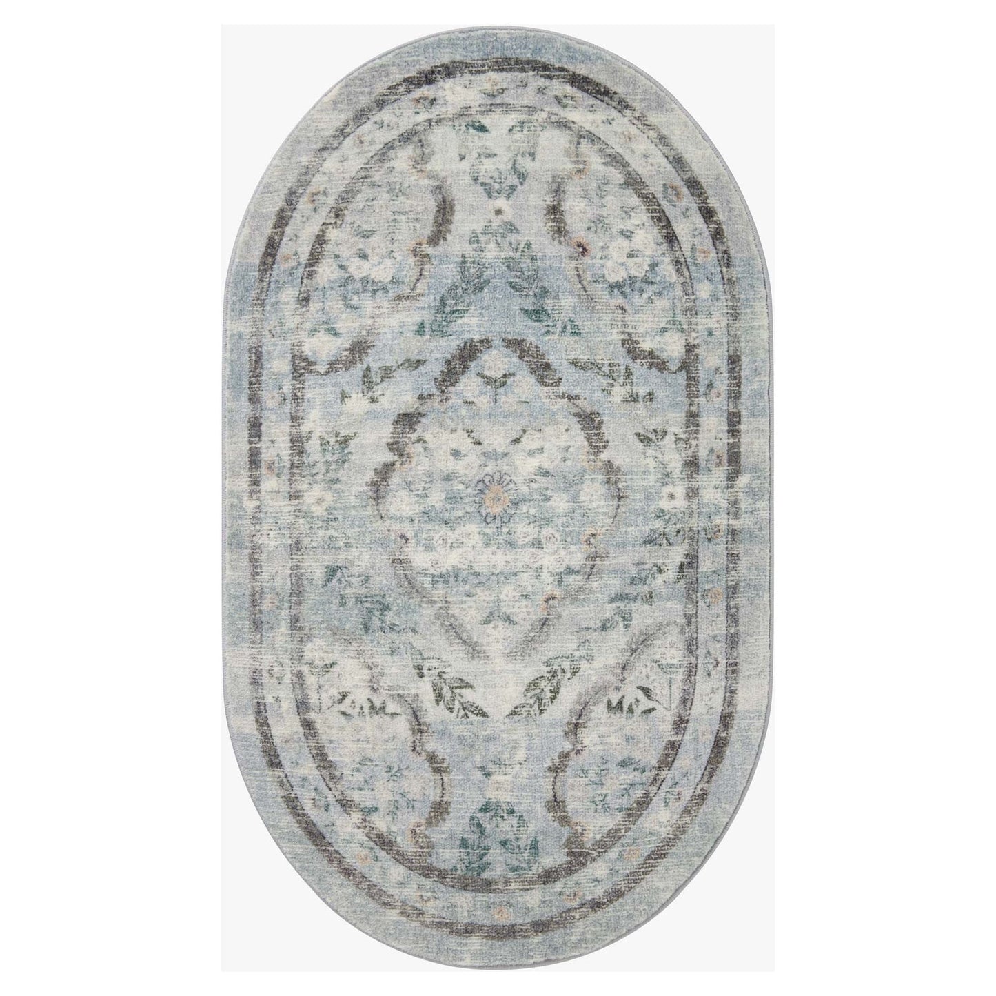 Courtyard Chateau Blue Rug | Rifle Paper Co. x Loloi