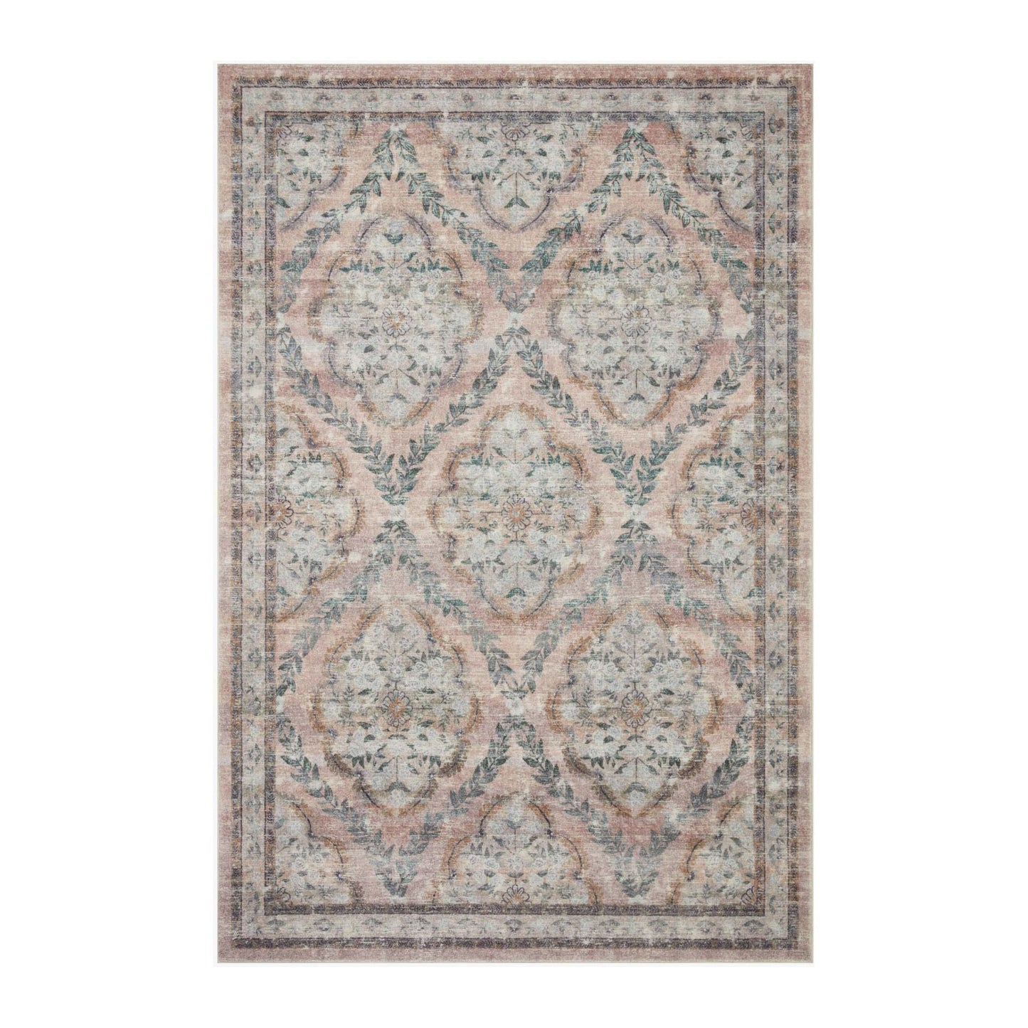 Courtyard Chateau Blush Rug | Rifle Paper Co. x Loloi
