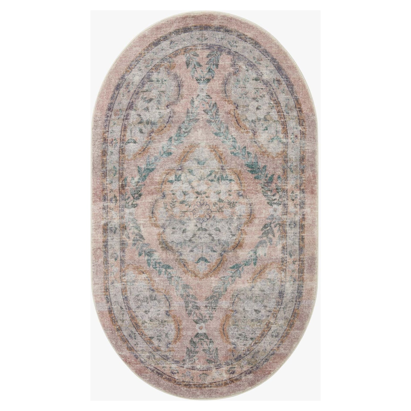 Courtyard Chateau Blush Rug | Rifle Paper Co. x Loloi
