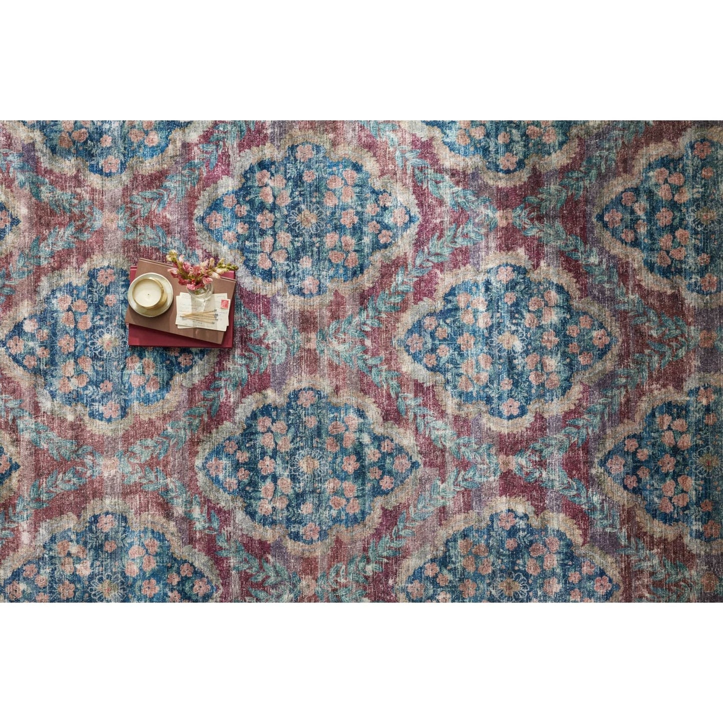 Courtyard Chateau Red Rug | Rifle Paper Co. x Loloi