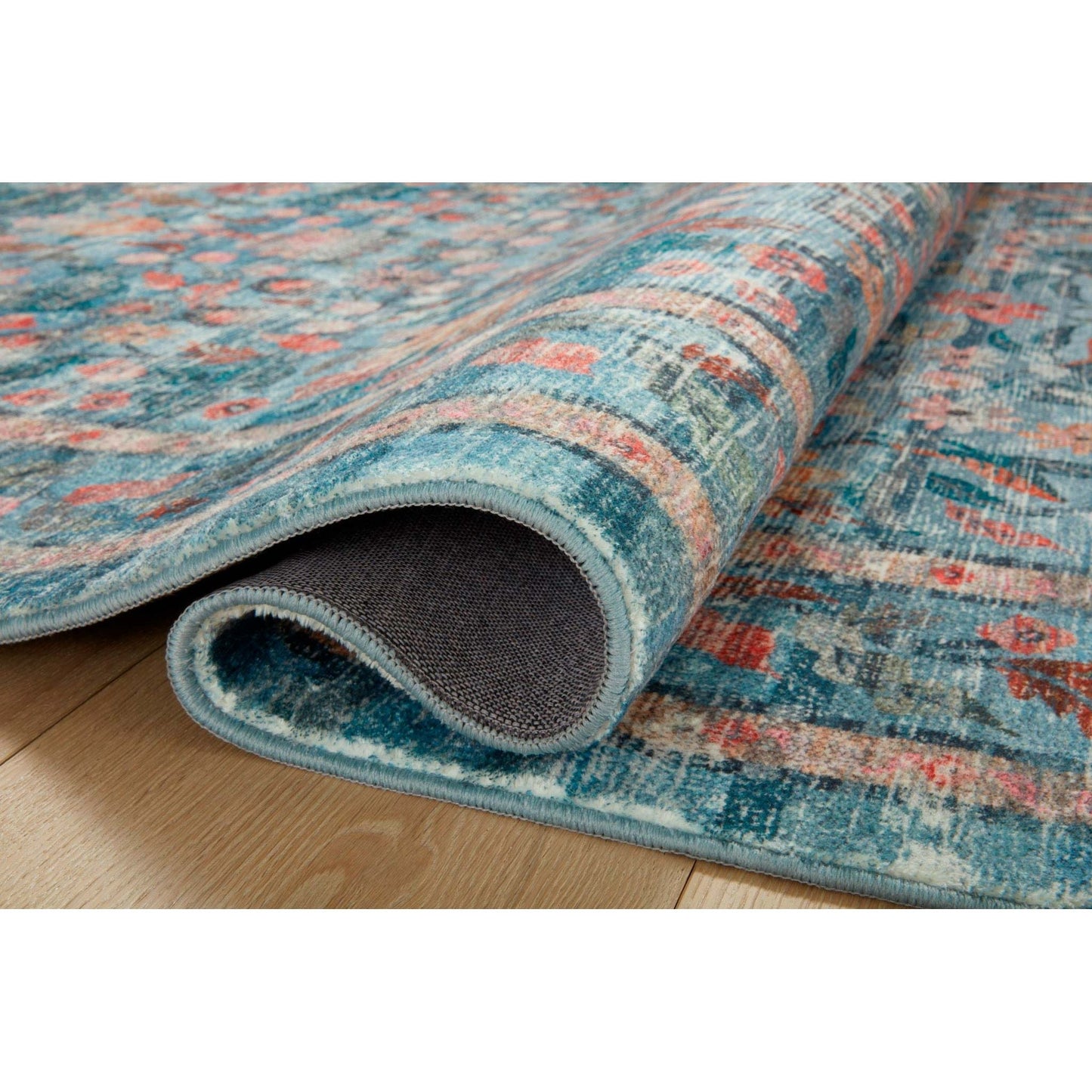 Courtyard Eve Blue Rug | Rifle Paper Co. x Loloi