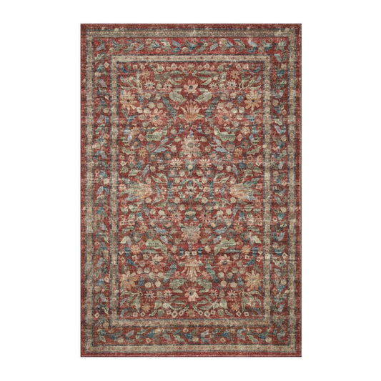 Courtyard Eve Crimson Rug | Rifle Paper Co. x Loloi