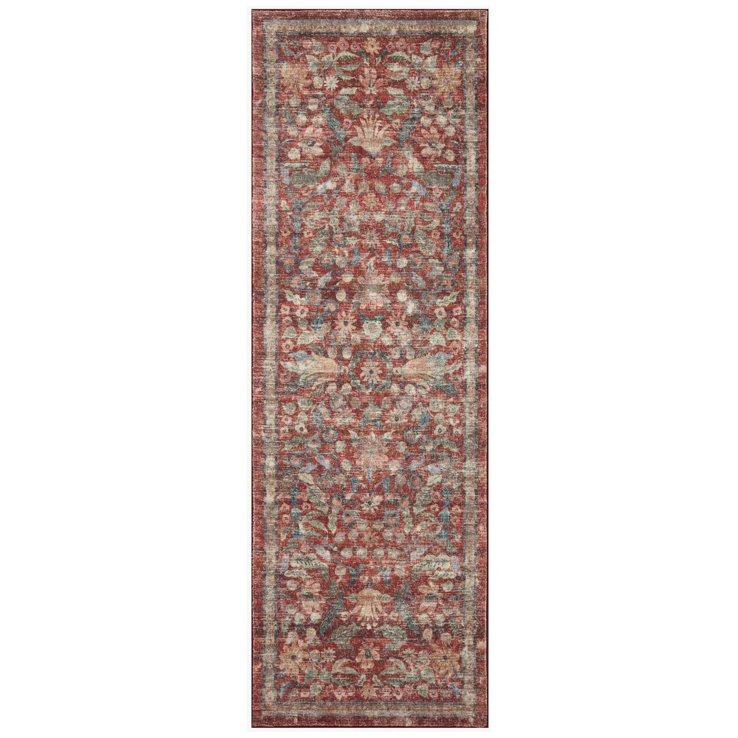 Courtyard Eve Crimson Rug | Rifle Paper Co. x Loloi