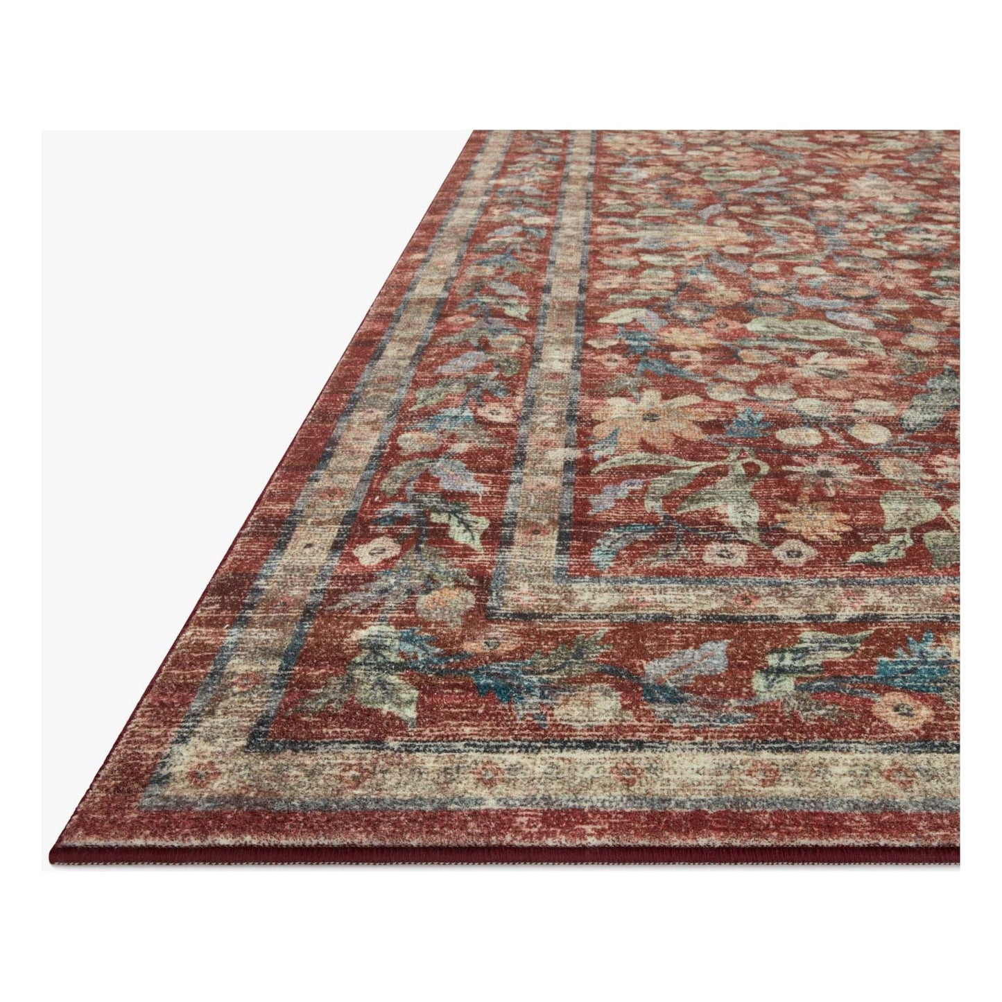 Courtyard Eve Crimson Rug | Rifle Paper Co. x Loloi