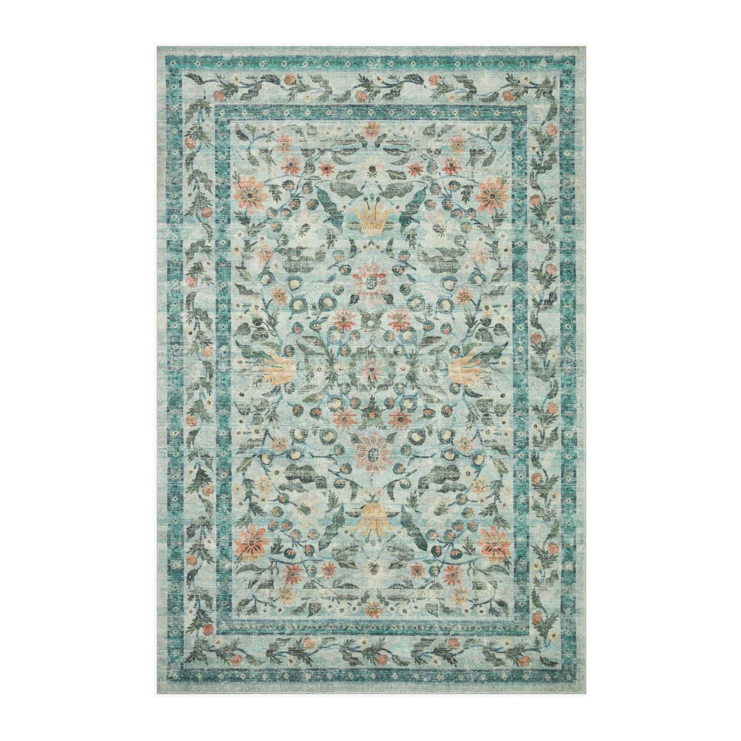Courtyard Eve Sage Rug | Rifle Paper Co. x Loloi