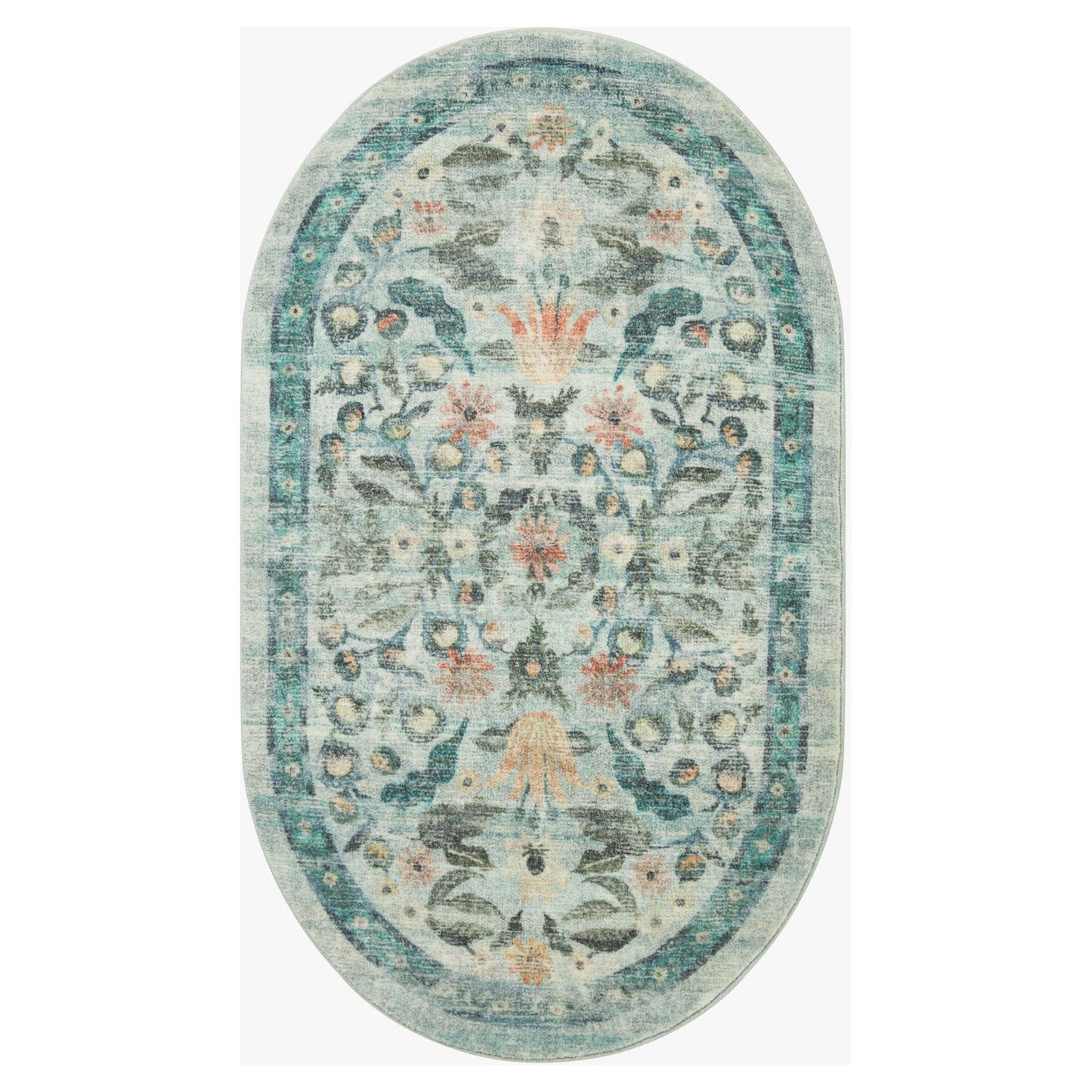 Courtyard Eve Sage Rug | Rifle Paper Co. x Loloi