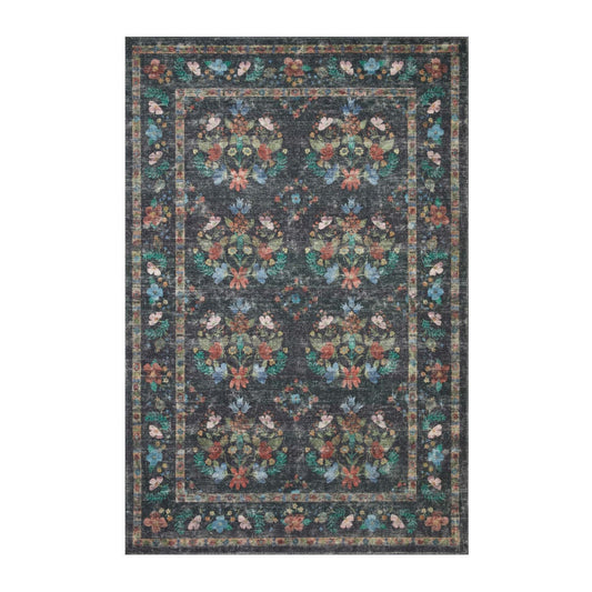 Courtyard Seville Charcoal Rug | Rifle Paper Co. x Loloi