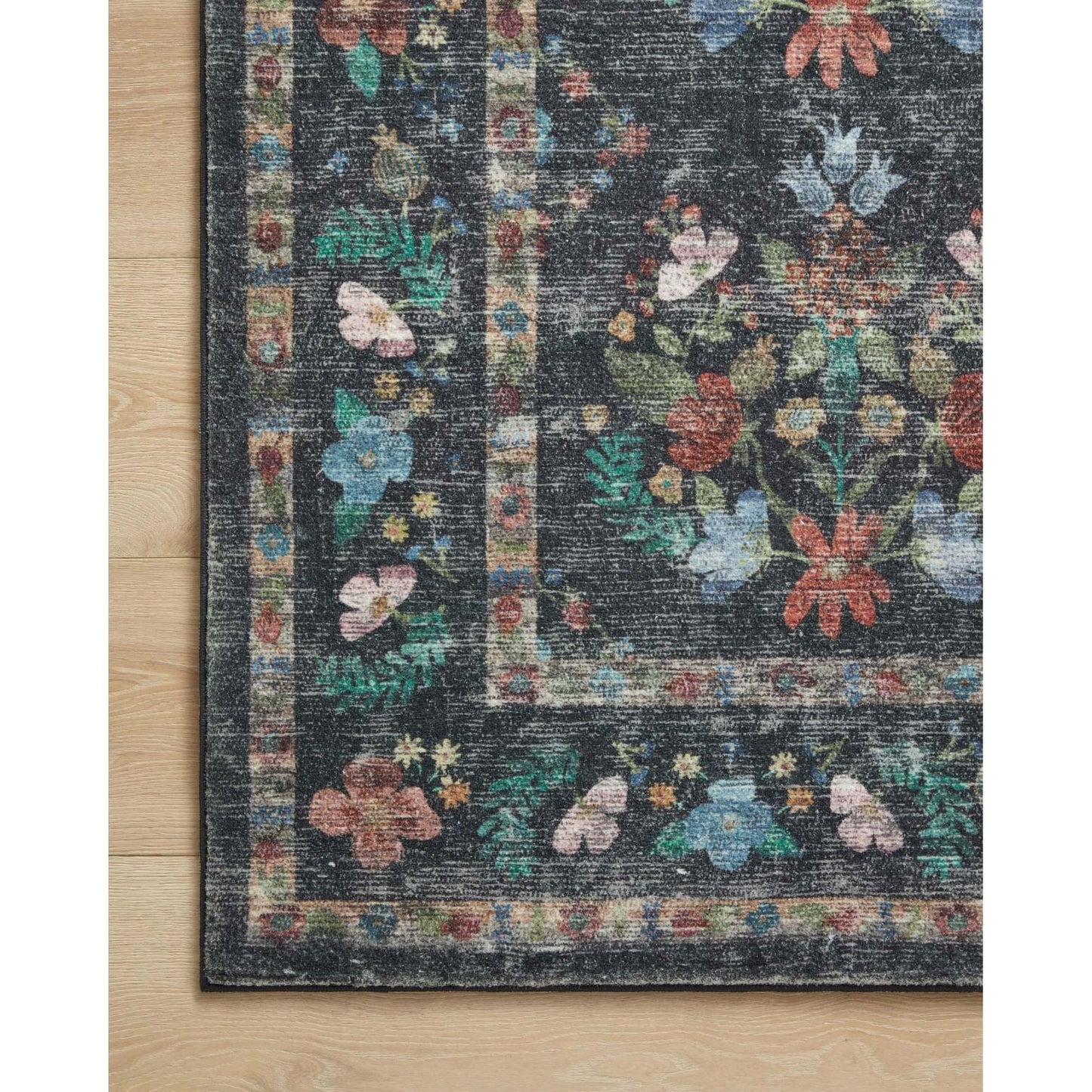 Courtyard Seville Charcoal Rug | Rifle Paper Co. x Loloi