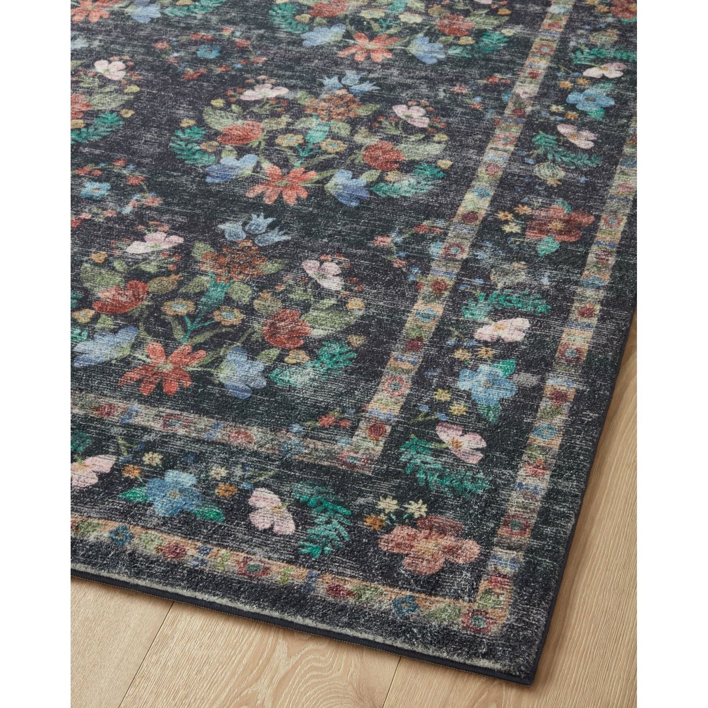 Courtyard Seville Charcoal Rug | Rifle Paper Co. x Loloi