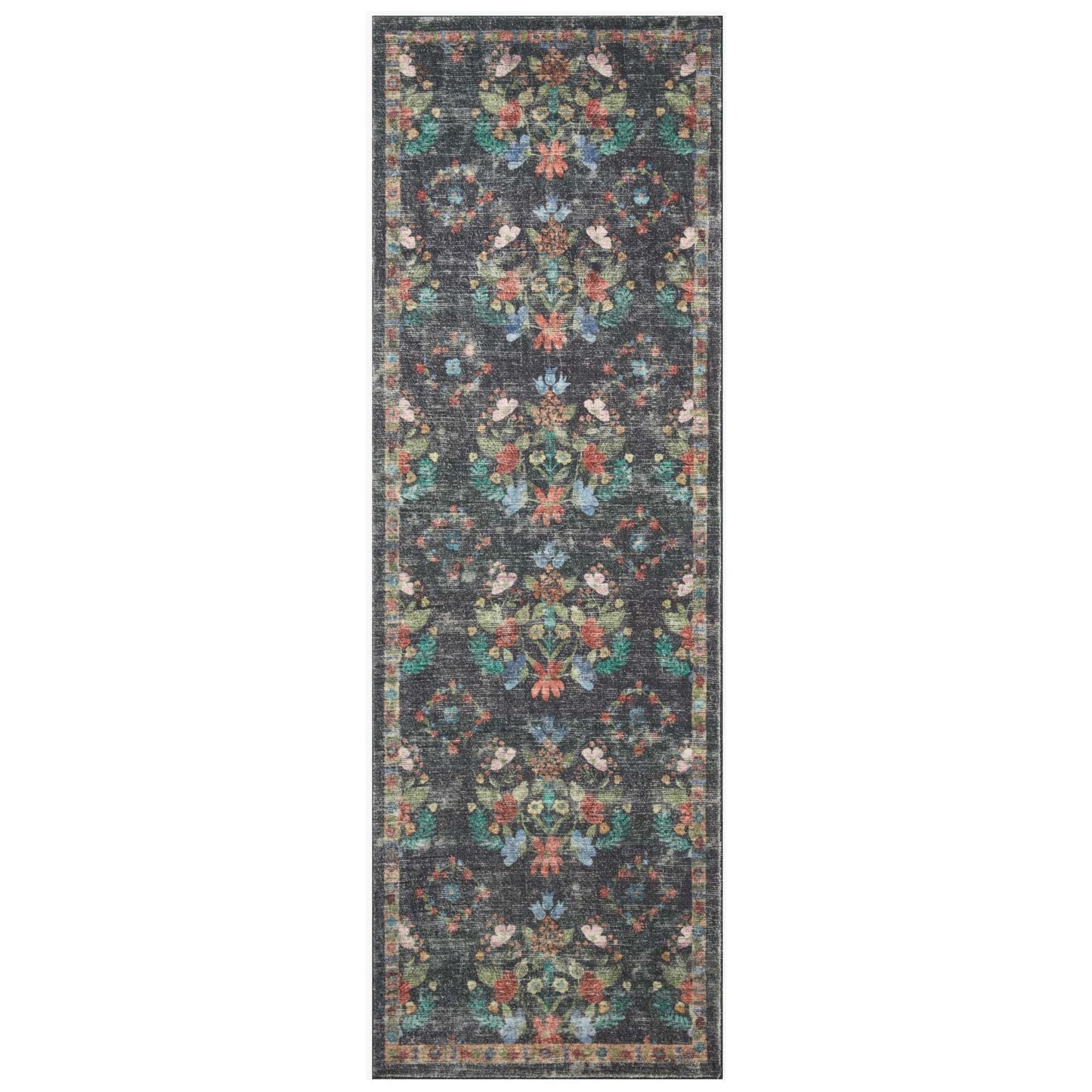 Courtyard Seville Charcoal Rug | Rifle Paper Co. x Loloi