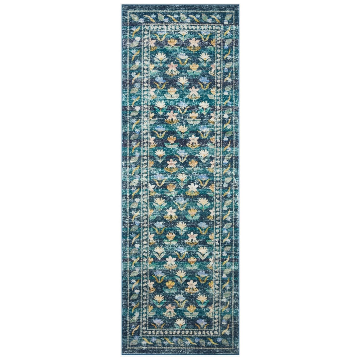 Courtyard Hadley Emerald Rug | Rifle Paper Co. x Loloi