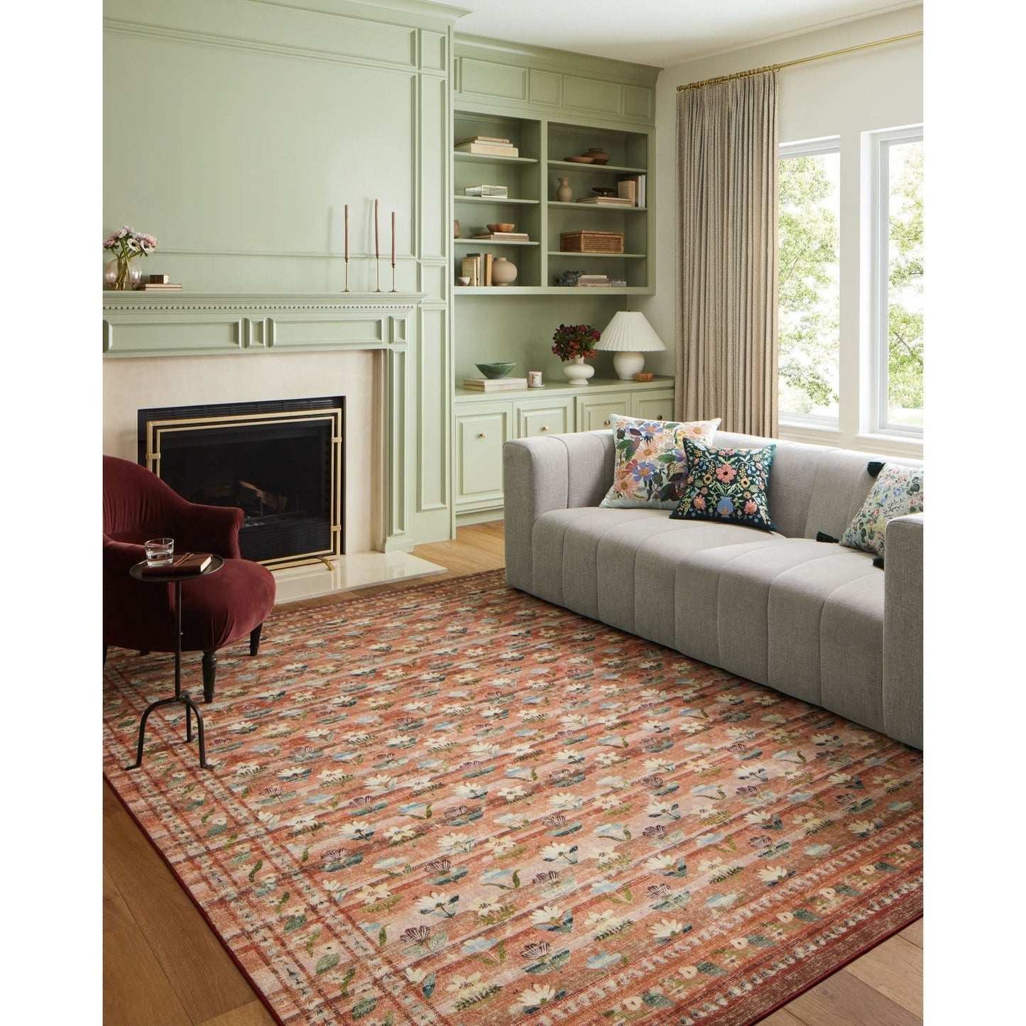 Courtyard Hadley Terracotta Rug | Rifle Paper Co. x Loloi