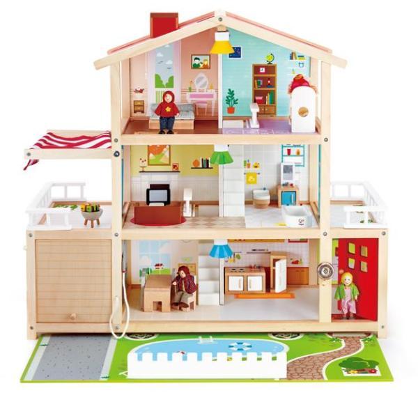 Hape Doll Family Mansion + Furniture