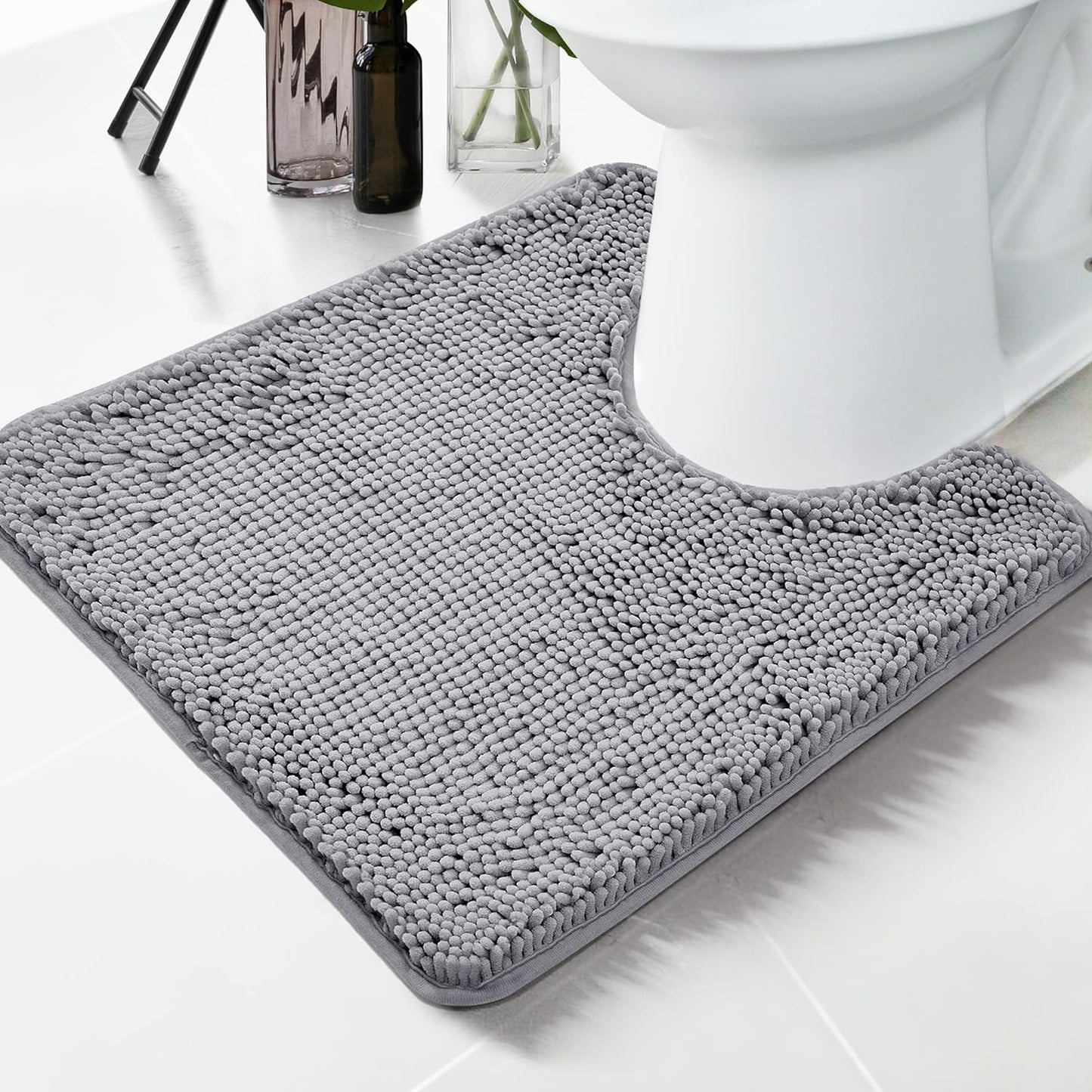 Deconovo Bath Mat - Toilet Rugs U Shaped, Extra Soft Plush Bathroom Rug for Bathroom - Deconovo US