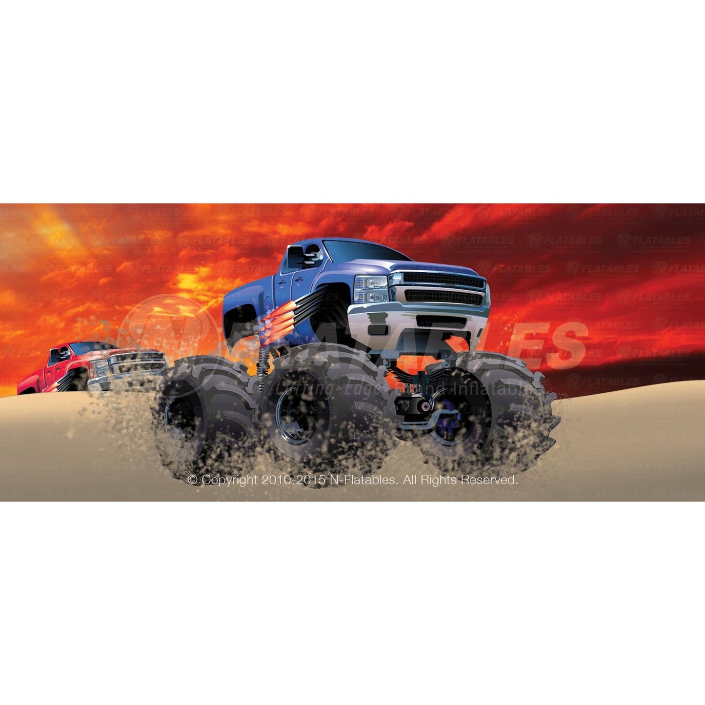 Monster Truck Madness Removable Art Panel