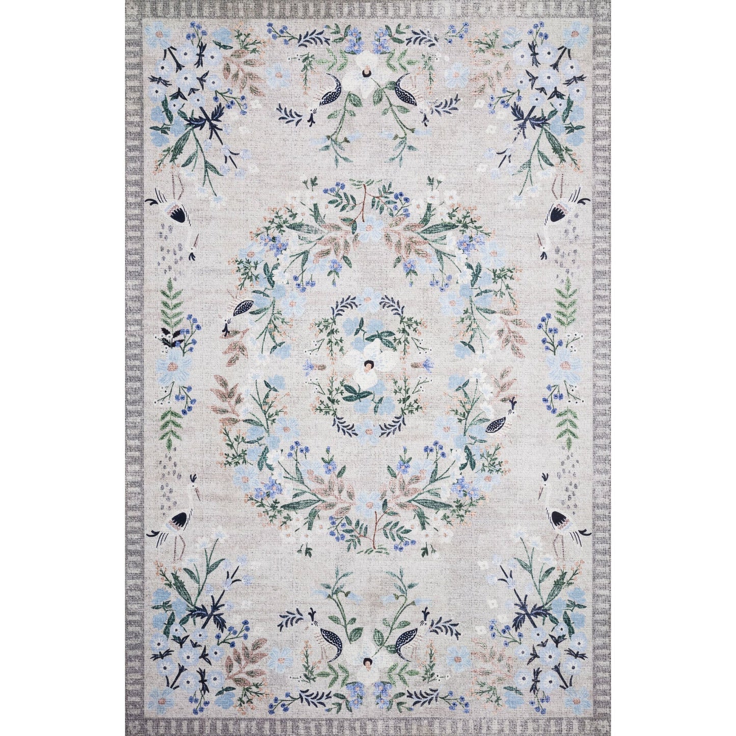 Palais Stone  /  Grey Rug | Rifle Paper Co. x Loloi