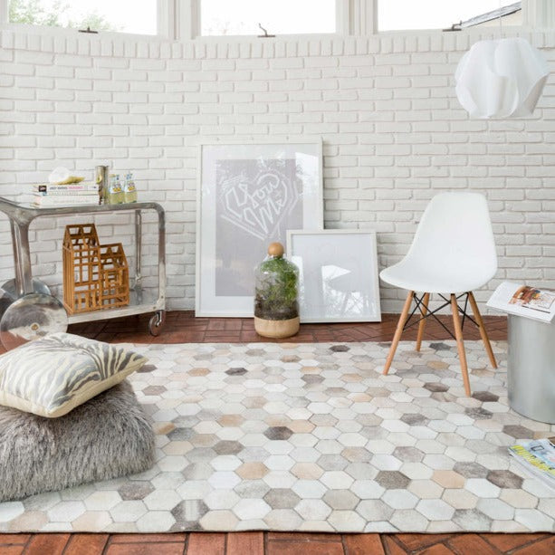 Promenade Cowhide Rug - 02 Grey
