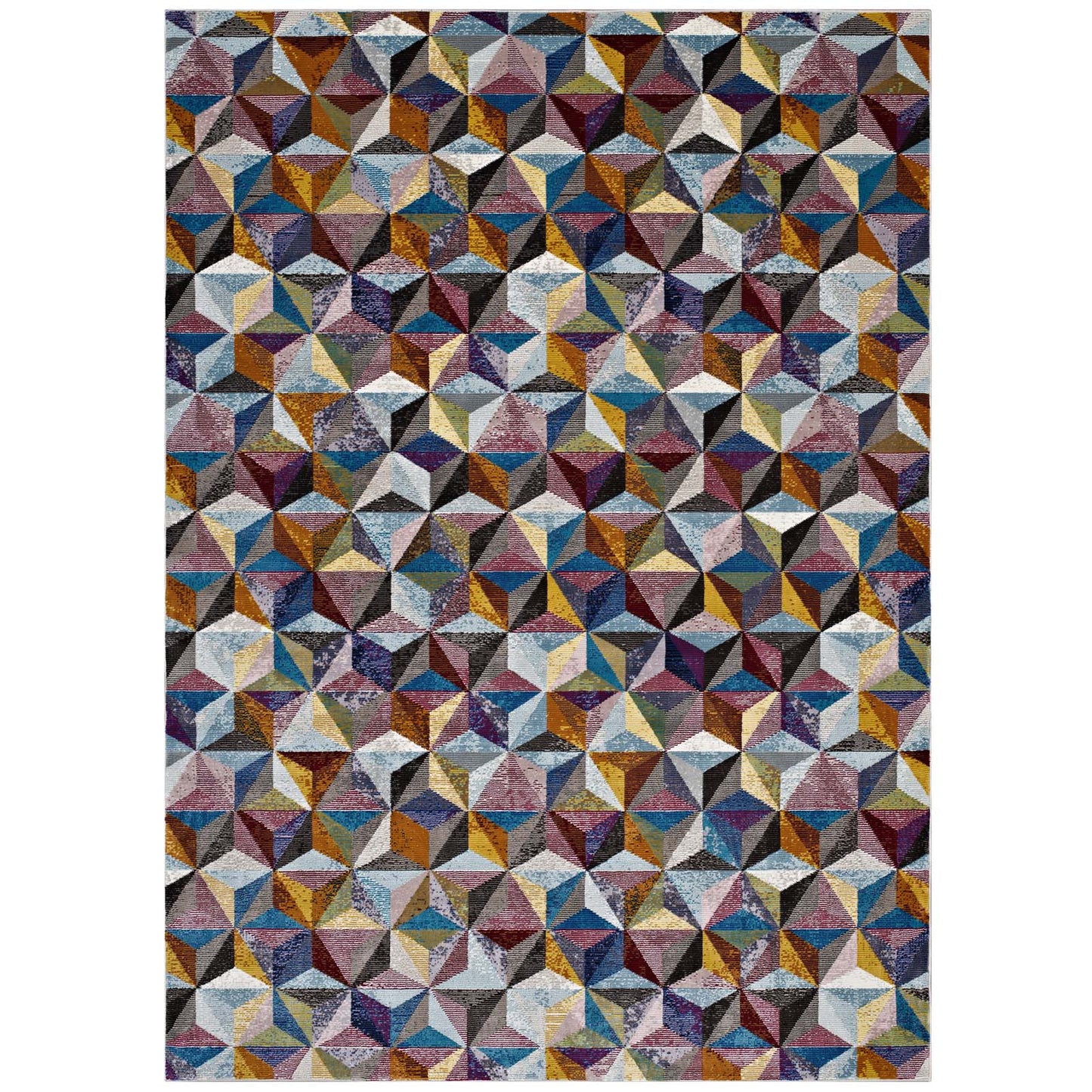 Arisa Geometric Hexagon Mosaic Area Rug - East Shore Modern Home Furnishings