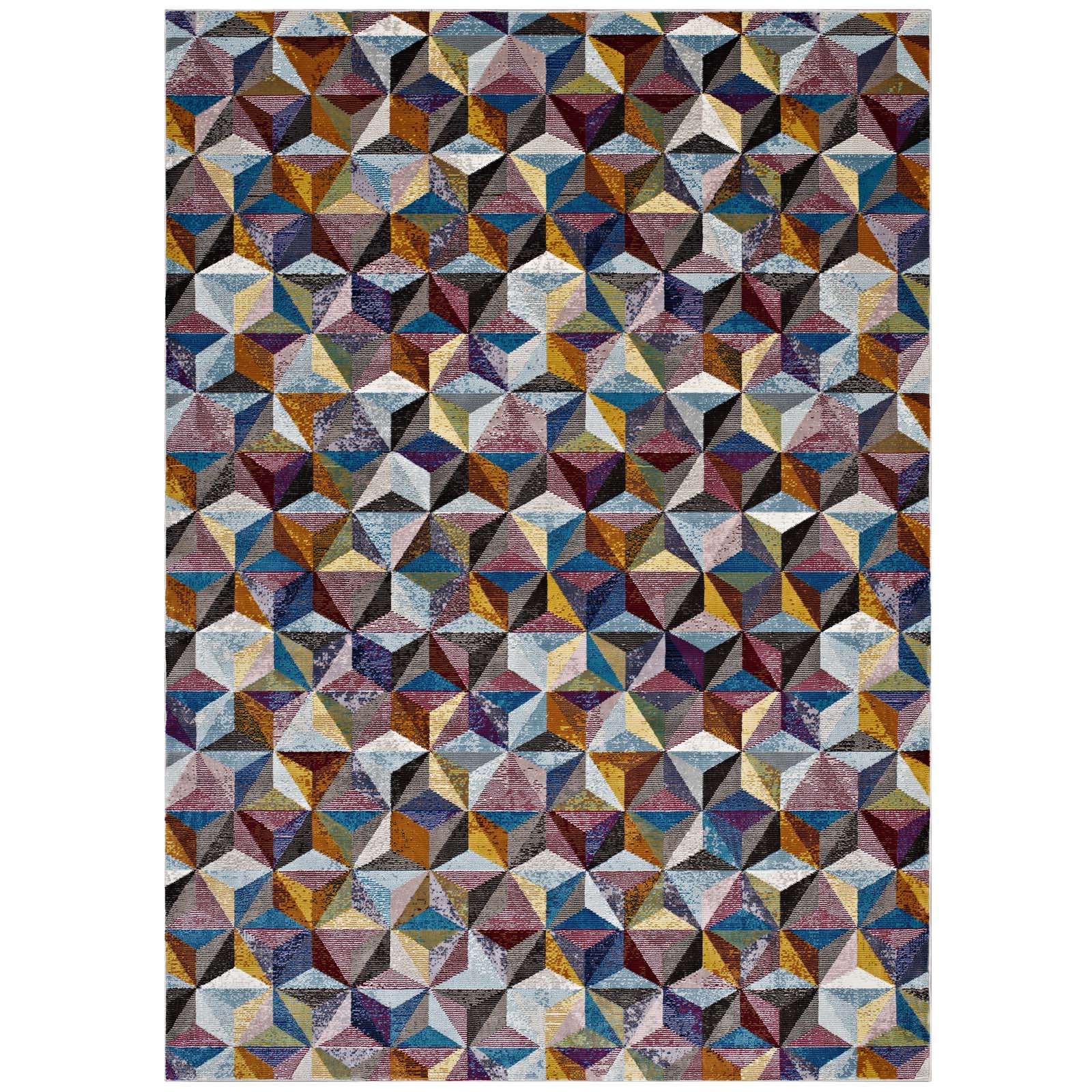 Arisa Geometric Hexagon Mosaic Area Rug - East Shore Modern Home Furnishings