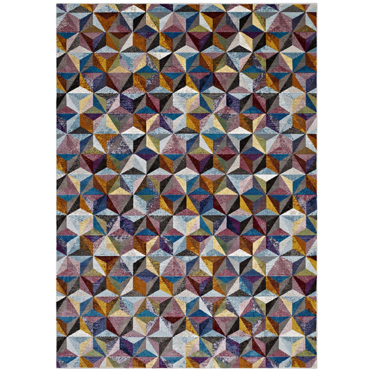 Arisa Geometric Hexagon Mosaic Area Rug - East Shore Modern Home Furnishings