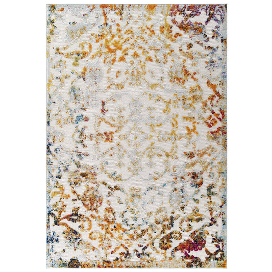 Reflect Primrose Ornate Floral Lattice Indoor/Outdoor Area Rug - East Shore Modern Home Furnishings