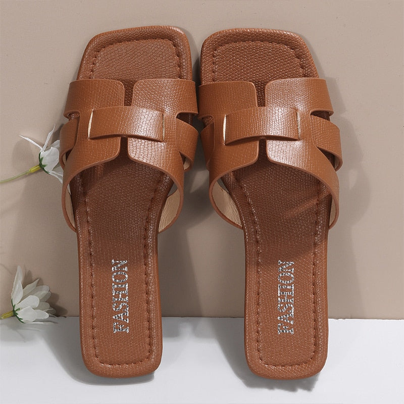 Step into Summer Elegance: 2023 Women's Flat Bottom Non-Slip Slippers with Sexy Fashion Design