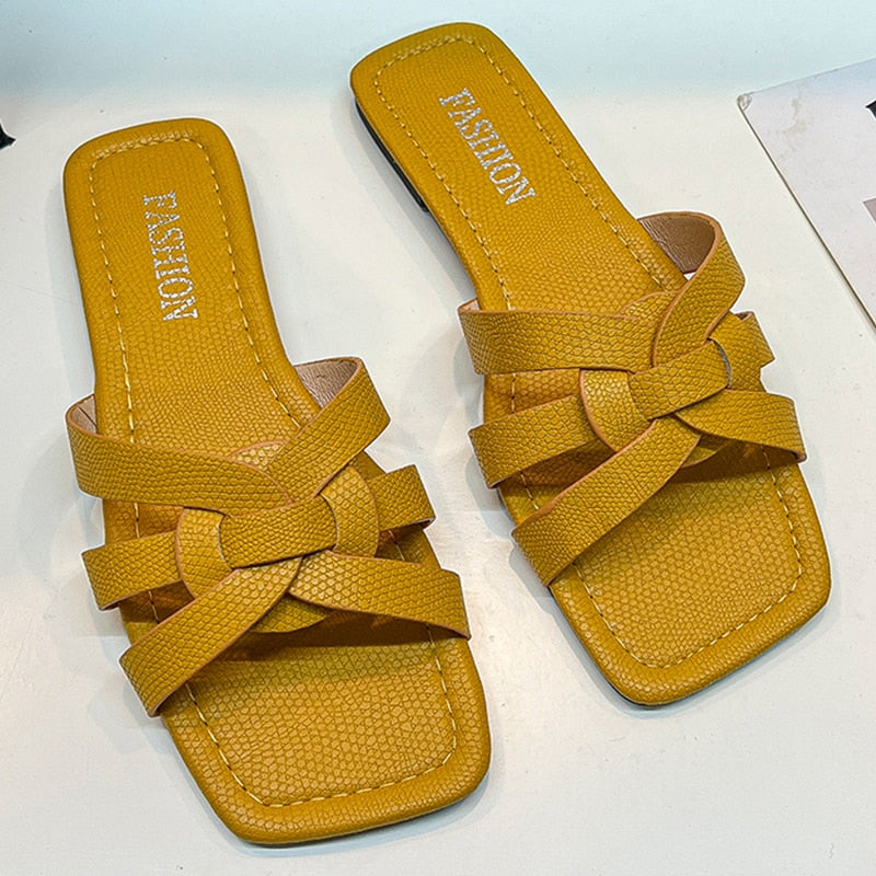 Step into Summer Elegance: 2023 Women's Flat Bottom Non-Slip Slippers with Sexy Fashion Design