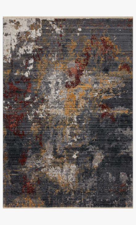 Samra Rug- Dark Grey / Spice