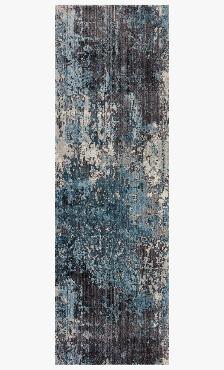 Samra Rug- Charcoal / Sky