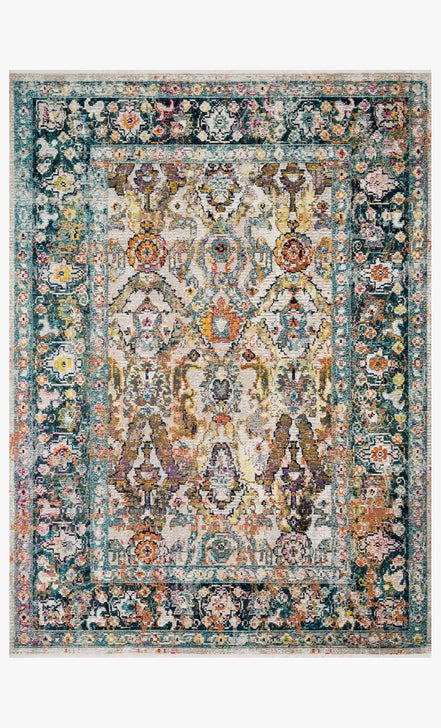 Silvia Rug - Stone / Teal