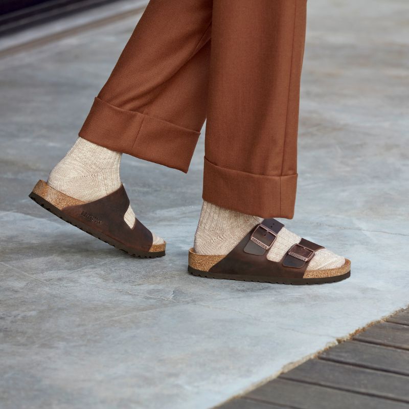 Birkenstock Arizona Oiled Leather Narrow (Classic Footbed + Suede Lined)