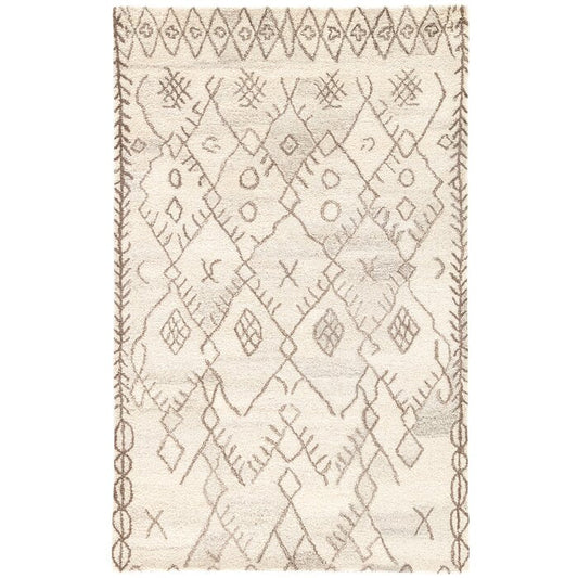 Samara Hand-Tufted Wool Cloud Cream Area Rug  Rectangle 2' x 3'