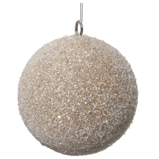 Sand Iced Bead Ornament, Set of 6