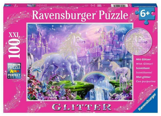 Ravensburger - Unicorn Kingdom Puzzle GLITTER 100 pieces