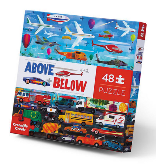 Crocodile Creek Above & Below Puzzle Things That Go - 48 Piece