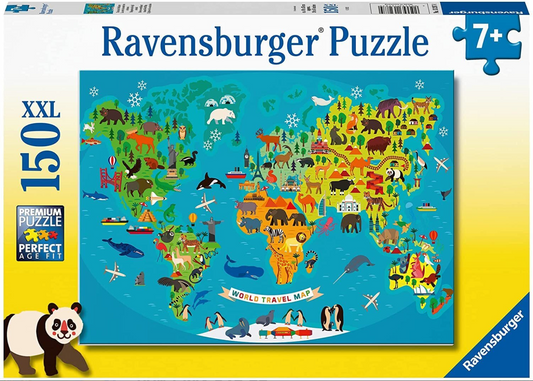 Ravensburger Animal World Map Puzzle 150 pieces