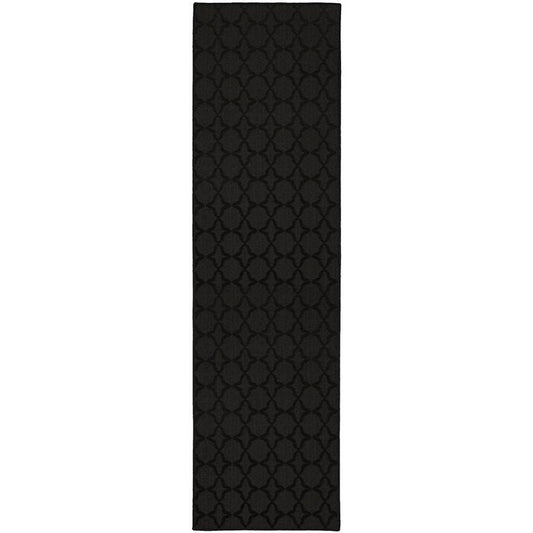 Southington Geometric Tufted Black Area Rug Runner 3' x 8'