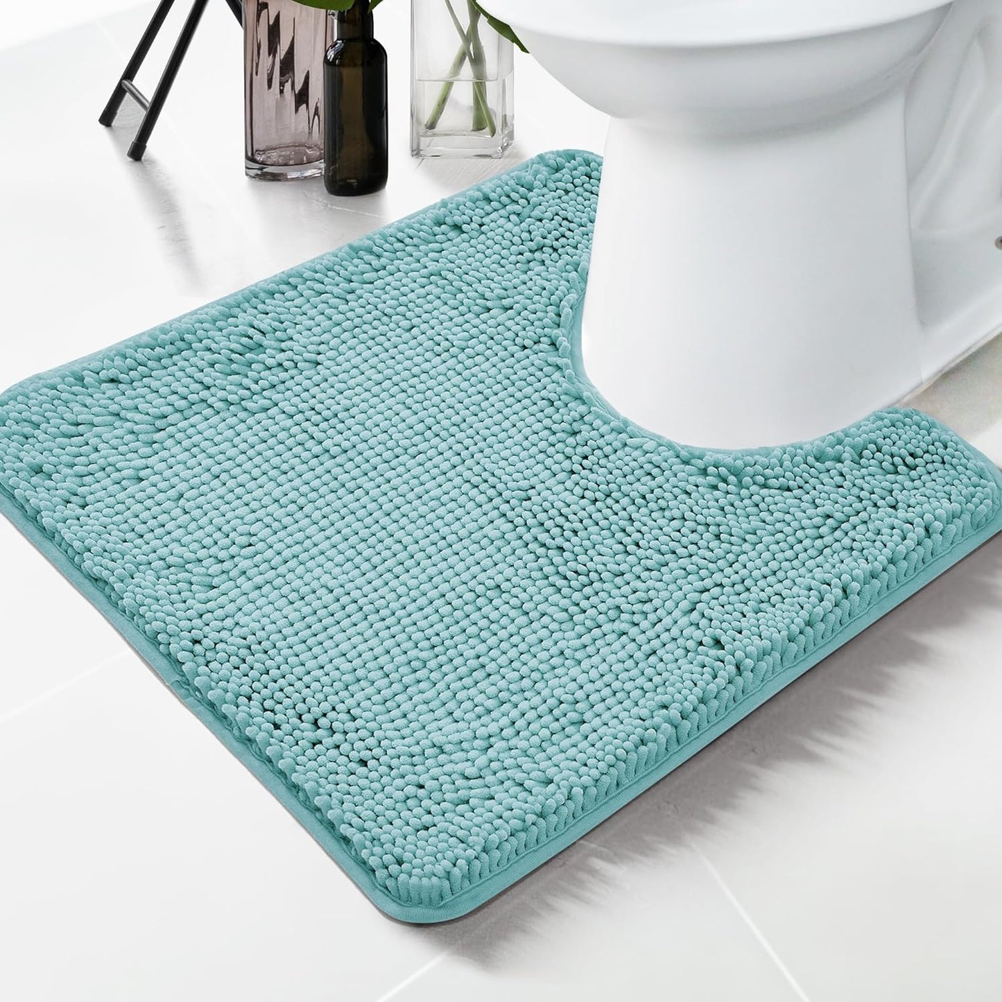 Deconovo Bath Mat - Toilet Rugs U Shaped, Extra Soft Plush Bathroom Rug for Bathroom - Deconovo US