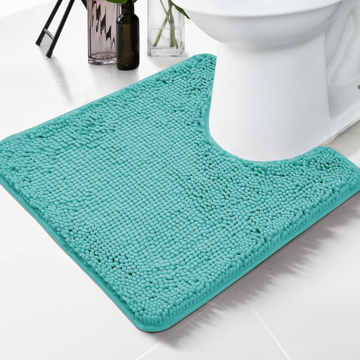 Deconovo Bath Mat - Toilet Rugs U Shaped, Extra Soft Plush Bathroom Rug for Bathroom - Deconovo US