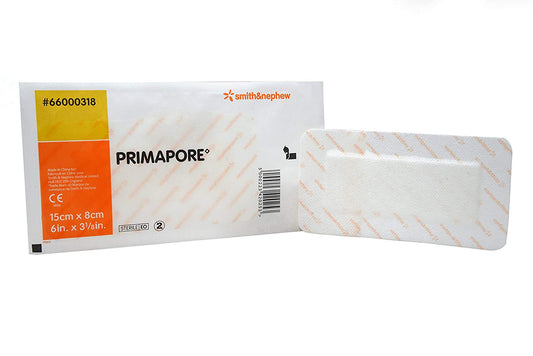 Smith & Nephew Primapore Adhesive Dressing: White, 6" x 3.125", Adhesive, Nonwoven, Latex-Free, Sterile, 20 Count 75523554