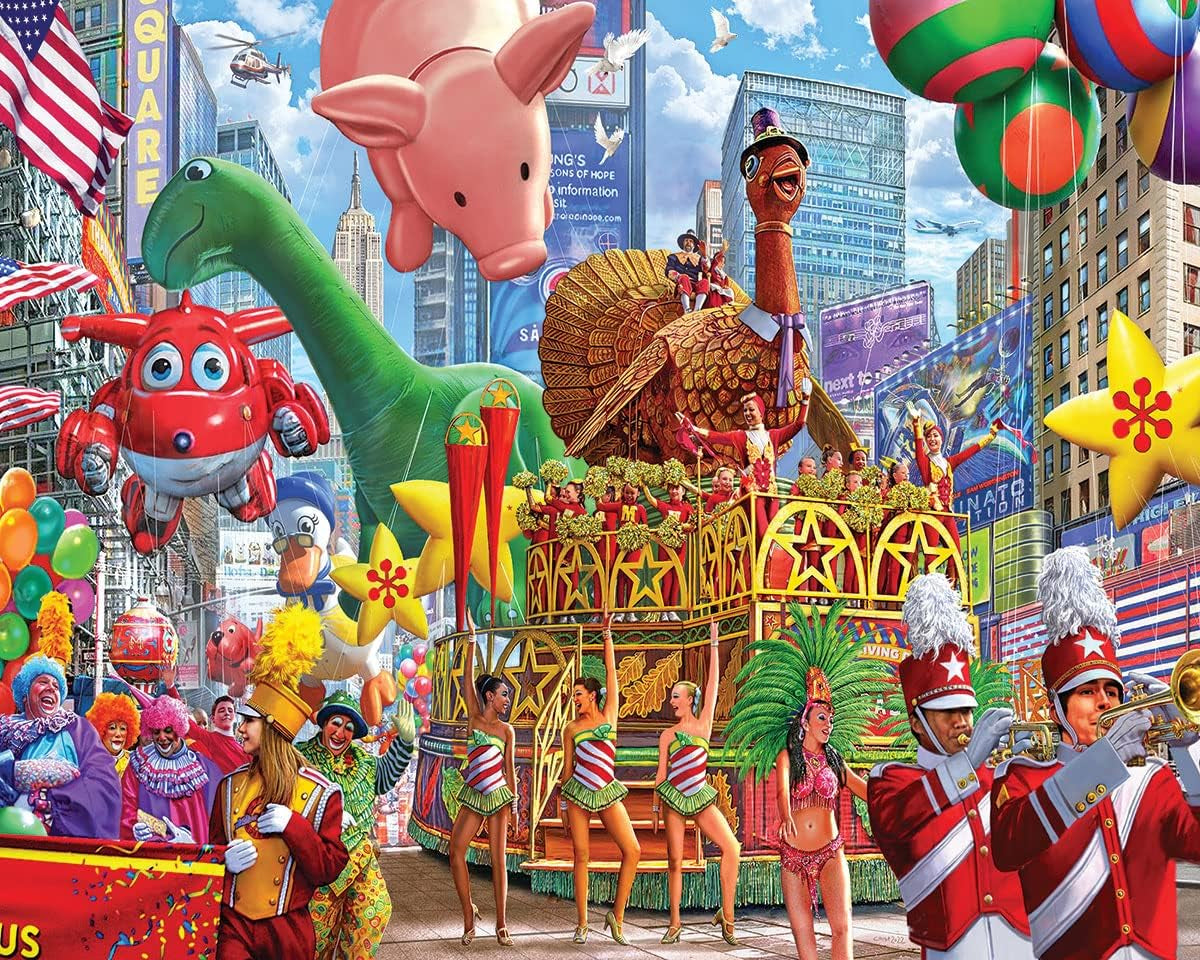 White Mountain - New York Thanksgiving Parade, 1000 Piece Jigsaw Puzzle, Thanksgiving Puzzle