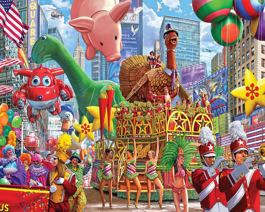 White Mountain - New York Thanksgiving Parade, 1000 Piece Jigsaw Puzzle, Thanksgiving Puzzle