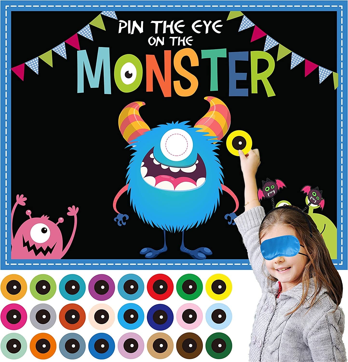 Happy Storm Thanksgiving Party Games Pin the Hat on the Turkey Fall Festival Birthday Party Supplies Favors for Kids Thanksgiving Pin Game with 24 Hat Reusable Stickers Party Activities Home & Garden > Decor > Seasonal & Holiday Decorations Happy Storm Monster