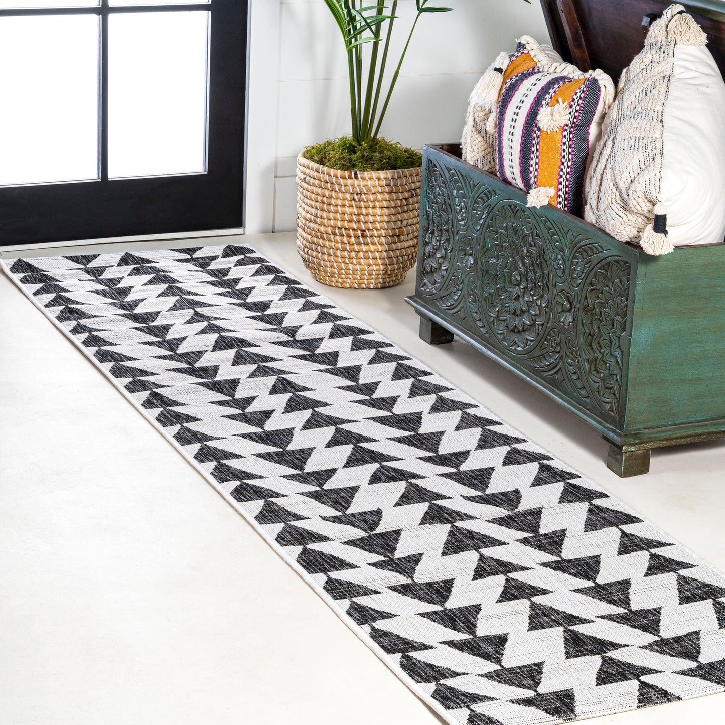 Andratx Modern Tribal Geometric Indoor/Outdoor Area Rug - Pier 1
